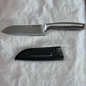 Brookstone Stainless Steel Knife with Black Cover